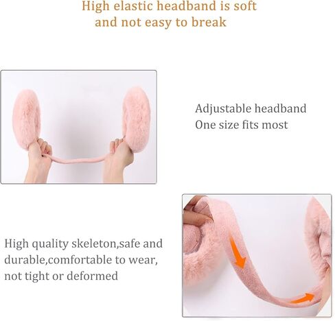 Winter Fleece Ear muffs Faux Fur Earmuffs Foldable Outdoor Ear Warmers Soft Women Ear Covers for Cold Weather in Saudi Arabia