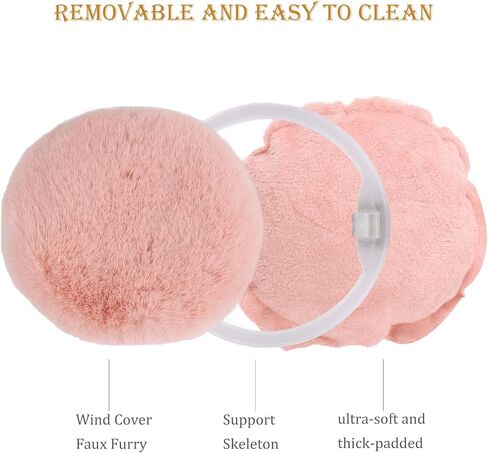 Winter Fleece Ear muffs Faux Fur Earmuffs Foldable Outdoor Ear Warmers Soft Women Ear Covers for Cold Weather in Saudi Arabia