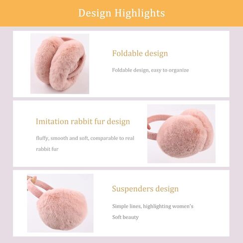 Winter Fleece Ear muffs Faux Fur Earmuffs Foldable Outdoor Ear Warmers Soft Women Ear Covers for Cold Weather in Saudi Arabia