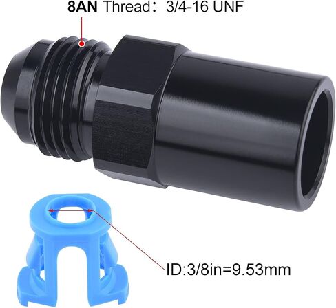 EVIL ENERGY 6AN Male to 3/8" SAE Quick-Disconnect Female Push-On EFI Fuel Rail Fitting in Saudi Arabia
