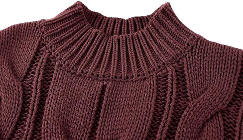 Men's Turtleneck Pullover Sweaters Knitted Long Sleeve Cable Twisted Knit Warm Winter Casual Sweater in Saudi Arabia