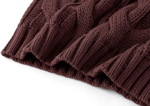 Men's Turtleneck Pullover Sweaters Knitted Long Sleeve Cable Twisted Knit Warm Winter Casual Sweater in Saudi Arabia
