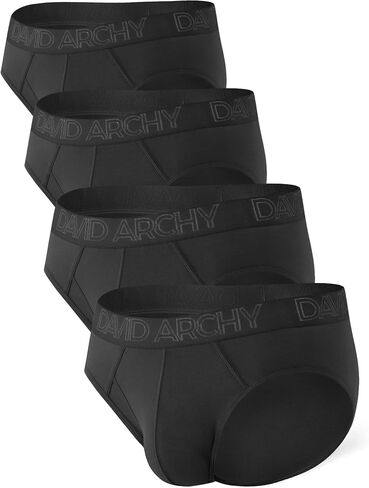 ملابس داخلية رجالية من DAVID ARCHY رايون مصنوعة من ملابس داخلية من الخيزران بدون حقيبة قابلة للتنفس، ملابس داخلية مريحة فائقة النعومة، 4 أو 7 قطع in Kuwait