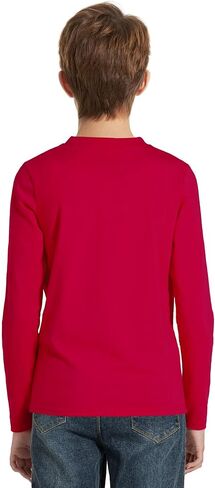 3 Pack Boys Long Sleeve Shirts Girls Cotton Crewneck T-Shirts Kids Basic Soft Long Sleeve Tees Top 5-13 Years in Saudi Arabia