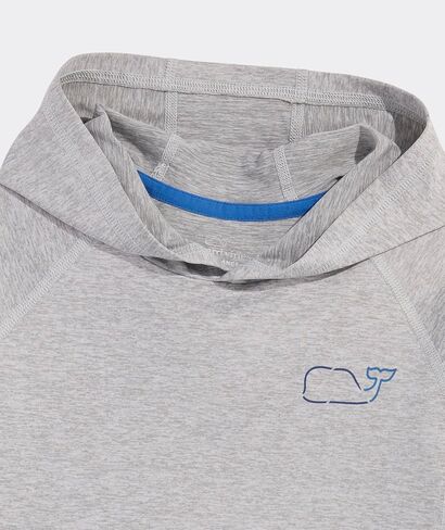 vineyard vines Boys' On-The-go Whale Outline Long-Sleeve Harbor Performance Hoodie Tee in Saudi Arabia