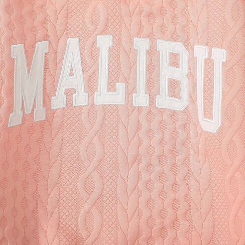 Girls Crewneck Alphabet Embroidery Sweatshirt Long Sleeve Pullover Tops Winter Warm Shirt Sweater in Saudi Arabia