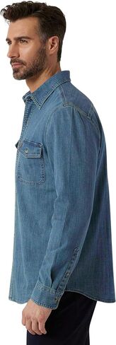 Chaps Men's Shirt - Comfort Stretch Button Down Denim Shirt - Casual Long Sleeve Collared Shirt for Men, M-XXL in Saudi Arabia