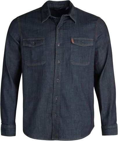 Chaps Men's Shirt - Comfort Stretch Button Down Denim Shirt - Casual Long Sleeve Collared Shirt for Men, M-XXL in Saudi Arabia