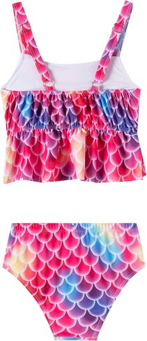 LIZENS Girls Two Piece Mermaid Bikini Set Ruffle Flounce Adjustable Beach Bathing Swimsuit 2-12 Years for Kids in Saudi Arabia