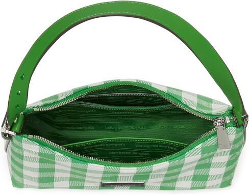 Kate Spade New York Sam Icon Gingham Printed Fabric Small Shoulder Bag, Candy Grass Multi in Saudi Arabia