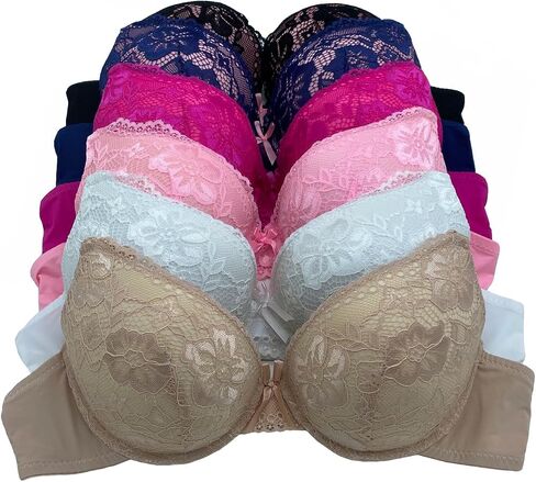 6 pcs ADD 2 Cup Thick Padding Extreme Double Pushup 32B-40C Bra in Saudi Arabia