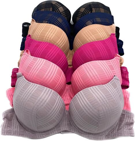 6 pcs ADD 2 Cup Thick Padding Extreme Double Pushup 32B-40C Bra in Saudi Arabia