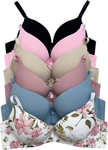 6 pcs ADD 2 Cup Thick Padding Extreme Double Pushup 32B-40C Bra in Saudi Arabia