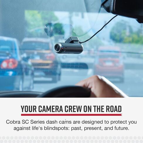 Cobra Smart Dual View Front and Rear Dash Cam (SC 250R) – True 4K Resolution, 360 Alerts, Parking Live View, Incident Reports, Emergency Mayday, 32 GB SD Card Included, CarPlay & Android Auto in Saudi Arabia