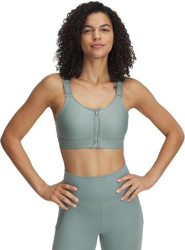 حمالة صدر رياضية نسائية من Under Armour Infinity High Impact Zip، (100) أبيض / / أسود، كبير D-DD in Kuwait