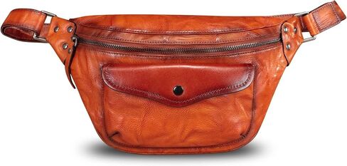 Genuine Leather Fanny Pack for Women and Men Vintage Real Leather Sling Bag Crossbody Bag Fashion Waist Bag Chest Purse in Saudi Arabia