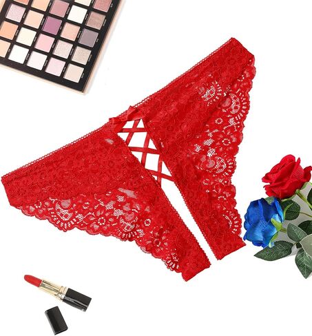 Avidlove Panties for Women Sexy Cheeky Underwear Criss Cross Lace Hipster Panty in Saudi Arabia