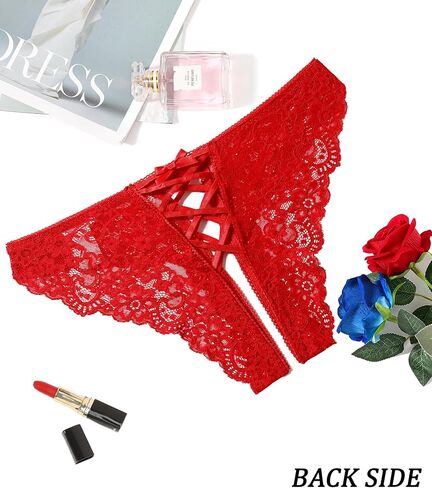 Avidlove Panties for Women Sexy Cheeky Underwear Criss Cross Lace Hipster Panty in Saudi Arabia