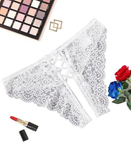 Avidlove Panties for Women Sexy Cheeky Underwear Criss Cross Lace Hipster Panty in Saudi Arabia