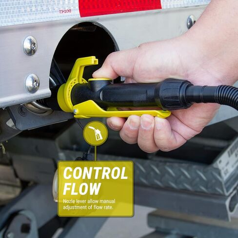 TERA PUMP MultiPurpose Fuel Transfer Pump w/Auto-stop Sensor - 2X Powerful Motor - 2.6 Gal/Min, 2 x D Batteries (Not Included), Portable Gas Pump w/ 4.1ft Discharge Hose in Saudi Arabia