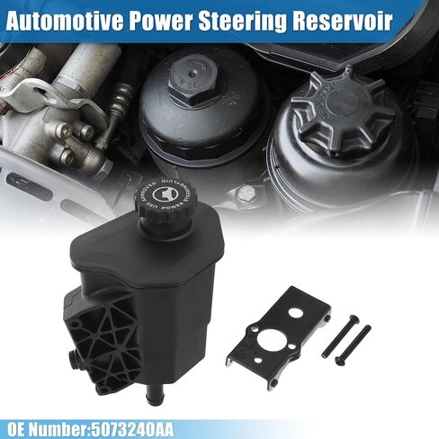 X AUTOHAUX Power Steering Reservoir Automotive Power Steering Tank Replacement No.5073241AA/5073240AA for Chrysler for Dodge Durango for Ram 1500 in Saudi Arabia