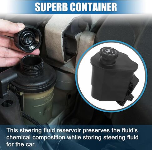 X AUTOHAUX Power Steering Reservoir Automotive Power Steering Tank Replacement No.5073241AA/5073240AA for Chrysler for Dodge Durango for Ram 1500 in Saudi Arabia