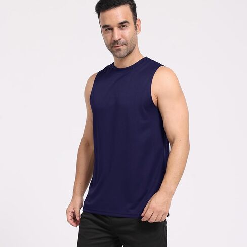 Men's Workout Tank Top 3/4 Pack Quick Dry Fit Muscle Sleeveless Breathable T-Shirt for Gym Bodybuilding in Saudi Arabia