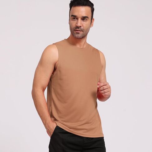 Men's Workout Tank Top 3/4 Pack Quick Dry Fit Muscle Sleeveless Breathable T-Shirt for Gym Bodybuilding in Saudi Arabia