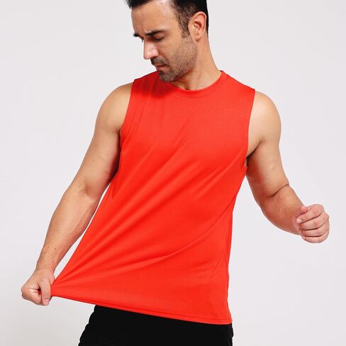 Men's Workout Tank Top 3/4 Pack Quick Dry Fit Muscle Sleeveless Breathable T-Shirt for Gym Bodybuilding in Saudi Arabia