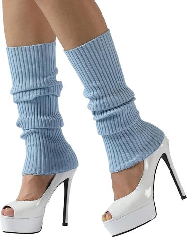 Nanxson Knit Ribbed Leg Warmer Y2K 80s Womens Lolita Harajuku Leg Warmer Sports Party Yoga Dance Accessories in Kuwait