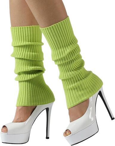Nanxson Knit Ribbed Leg Warmer Y2K 80s Womens Lolita Harajuku Leg Warmer Sports Party Yoga Dance Accessories in Kuwait