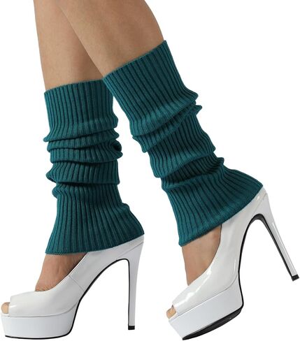 Nanxson Knit Ribbed Leg Warmer Y2K 80s Womens Lolita Harajuku Leg Warmer Sports Party Yoga Dance Accessories in Kuwait