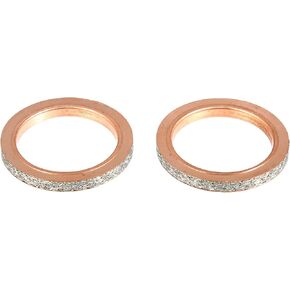 X AUTOHAUX 2 Pcs Exhaust Pipe Muffler Silencer Gasket Kit Copper Gaskets for Yamaha Rhino 660 YXR660F 4X4 2004-2007