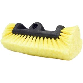 CARCAREZ 10" Car Wash Brush Head with Soft Bristle for Auto RV Truck Boat Camper Exterior Washing Cleaning, Yellow