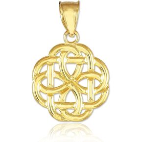 10k Gold Triquetra Celtic Trinity Charm Pendant