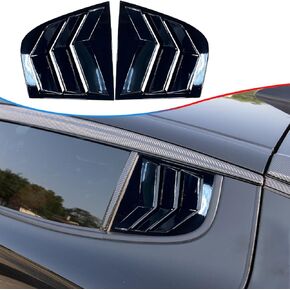 Window Louver，MUXEE 2Pcs Side Vent Window Louvers for KIA Stinger 2018 2019 2020 2021 2022 2023 2024, ABS Print Sport Window Decorative Covers, Exterior Trim Accessories - Bright Black