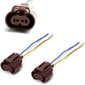 iJDMTOY OEM 9006 HB4 Female Adapters Wiring Harness Sockets w/ 4-Inch Wire Pigtails Compatible with High/Low Beam or Fog Lights Use