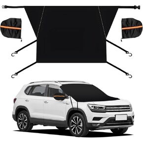 Car Rear Window Snow Cover, Waterproof Silver Coated Fabric Rear Window Ice and Snow Shield, Multi-Purpose Sun Visor Snow Shield for Car Window, Universal Car Accessories