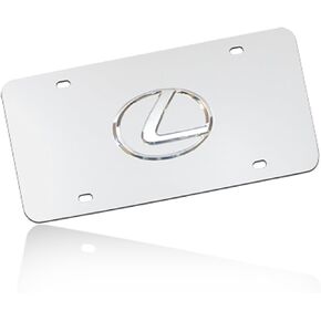 Au-Tomotive Gold, INC. Lexus 3D Logo Chrome Stainless Steel License Plate