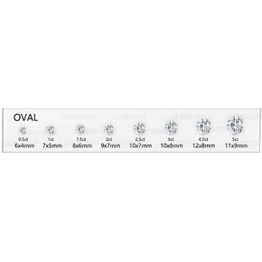 5A Cubic Zirconia Diamond Cut Mix 8 Different Size Weight Suitable for Diamond Reference Comparison CZ Card