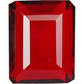 GEMHUB Loose Gemstones For Jewelry Making 63.00 Carats Red Topaz Emerald Shape Gemstone Necklaces For Women And Men