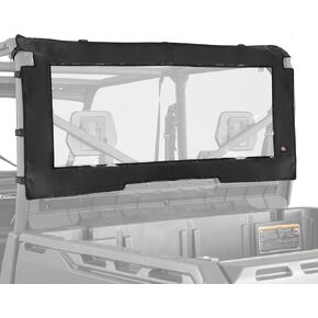 KEMIMOTO Soft Rear Windshield Compatible with Can-Am Defender HD 5/ 7/ 8/ 9/ 10 DPS XT XMR Max 2016-2024 PVC Dustproof Full Windscreen Roll Up/Down Zipper Airflow Back Window