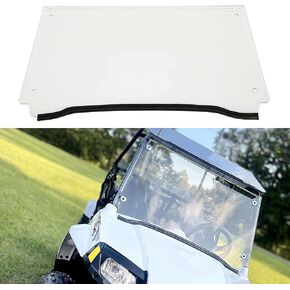 HECASA Scratch Resistant Windshield Compatible with 2009-2021 POLARIS RZR 170 Front Full Clear Flip Windscreen