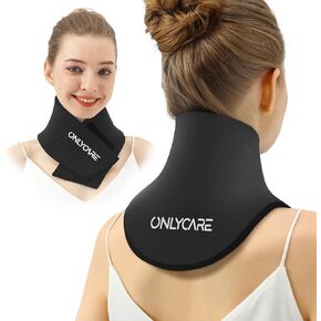 ONLYCARE Neck Ice Pack Wrap Gel - Upgraded Shoulder Ice Packs for Injuries Reusable, Hot and Cold Compress, FSA or HSA Eligible Ice Packs for Neck, Relief of Pain, Swelling, Sprains, Office Pressure