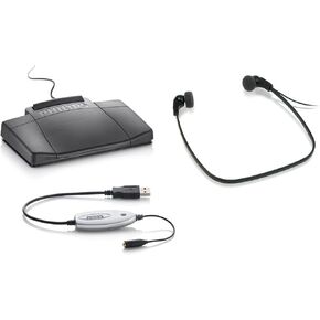 Philips ACC2320 3-Pedal International-Style Foot Control for Digital Systems for Professional Dictation with Toe Touch Control