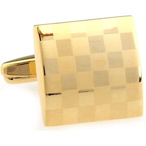 Laser Engraving Cufflinks Platinum Plated Gold Cuff Links