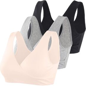 Maternity Nursing Bras - Soft Cotton Sleep Bra for Pregnancy and Breastfeeding, Comfortable Wire-Free Design