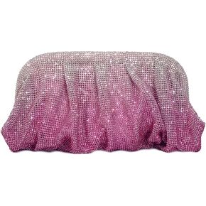 Sparkly Women Rhinestone Clutch Purse Crystal Evening Bag Prom Purse Chain Shoulder Bag for Wedding Party
