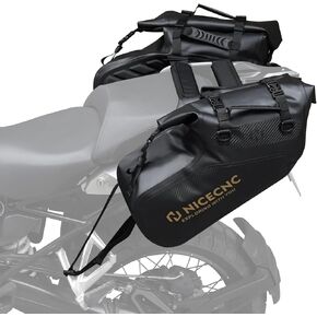 Motorcycle Saddlebags Waterproof Heat-Resistance Saddle Bags motorcycles 28 L Pannier Bag Anti-Vibration Motor Side Bag Universal Motorcycle Trunk Accessory for Adventure and Sport Bike Racks