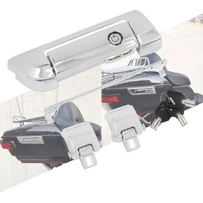 Motorcycle Tour Pack Trunk Latches Tour Pak Pack Trunk Lid Latch with Keys Fit for Harley Touring Road King Road Glide Street Glide Electra Glide Ultra Classic 2014-UP (Chrome)